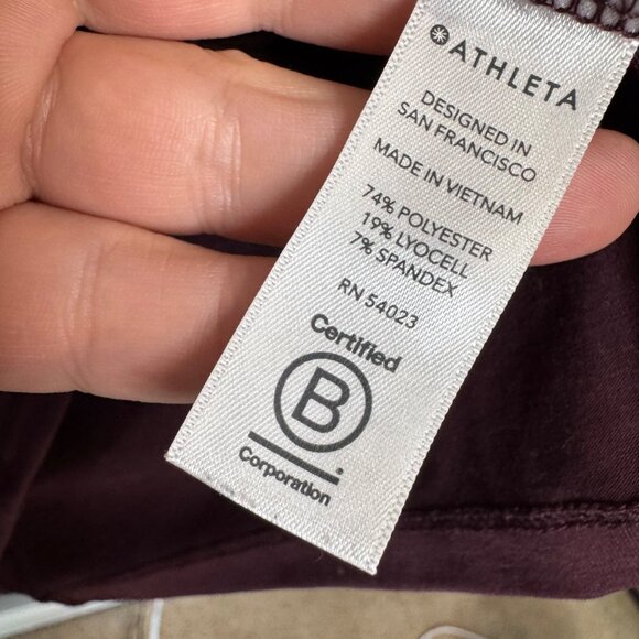 ATHLETA essence flow long sleeve top in maroon size M - Picture 5 of 6